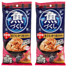 INABA CIAO 啾嚕 高齡貓全魚宴系列餐包 TCR-178, 鮪魚 + 鰹魚 + 雞肉, 180g, 2包