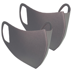 舒適美口罩-霧灰紫M, 2入