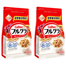 Calbee 卡樂比 Frugra 富果樂 水果早餐麥片, 1kg, 2個