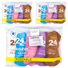 一次性純棉女士三角莫蘭迪內褲 5件, 混色, 3袋