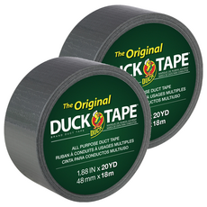 Duck Tape 原創強力管路膠帶 48mm x 18m, 2個, 灰色的