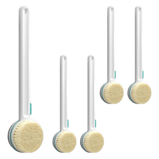 QUALITELL 質零雙柄搓背雙面浴刷 U1, 5個, 1個裝, 白色