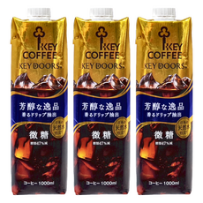 KEY 微糖咖啡飲, 1L, 3瓶