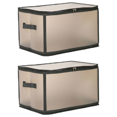 築夢家居 摺疊收納箱 30L, 2個, 透黑色