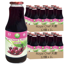 Royal Chef 天廚 100%天然酸櫻桃汁, 24個, 1L