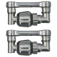 萬向雙臂旋轉兩段式水龍頭節水起泡器, 2個