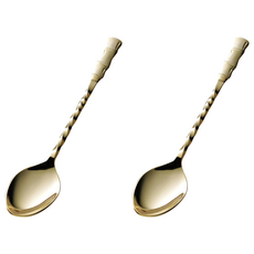 SALUS 佐藤金屬 午茶匙系列 瑪格麗特, 金色, 2支