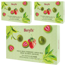 Beryl's 草莓夾心白巧克力 綠茶味, 80g, 3個