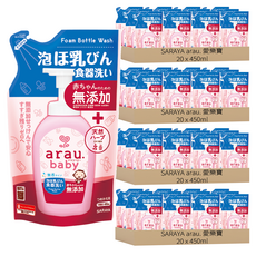 SARAYA arau 愛樂寶 無添加奶瓶奶嘴清潔泡泡補充包, 240包, 450ml