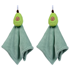 葉子小舖 水果珊瑚絨擦手巾, 款式隨機, 2條