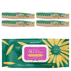 Nurture PRO 天然密碼 銀離子寵物濕紙巾 爽身粉, 100張, 96包
