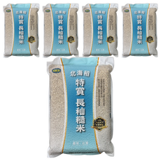 中興米 北海稻長秈糙米, 5個, 2kg