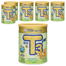 SNOW 雪印 成長營養配方奶粉 金T3 PLUS 1~7歲, 900g, 6罐