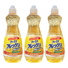 第一石鹼 Funs果香洗碗精 柑橘香, 3個, 600ml