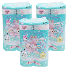 maRUTOmi 丸富製紙 捲筒衛生紙 冬季款 三麗鷗家族, 25m, 3個, 12捲