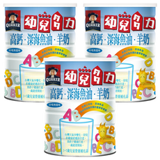 QUAKER 桂格 幼兒多力羊奶 1~7歲, 1.35kg, 3罐