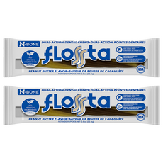 N-Bone fLOSSta 潔樂它 長支硬質雙草本潔牙條, 花生醬風味, 22.6g, 2個