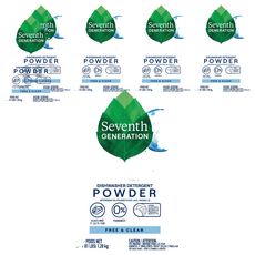 Seventh Generation 淨七代 洗碗機專用洗碗粉, 1280g, 6盒