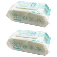 FAmILyLIFE 生活 嬰兒純水珍珠紋柔濕巾 掀蓋式, 2個, 80張, 50g