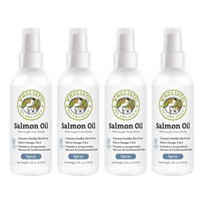 WHOLISTIC 護你姿 天然有機寵物保健品 野生深海鮭魚油 全齡犬貓適用 118ml, Skin & Coat Health, 4瓶