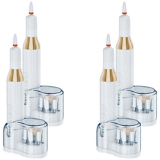 ANTIAN 電動美甲打磨器/指甲修護美甲器/去死皮指甲拋光機 便攜式小型磨甲機 附充電底座, 粉色, 4個