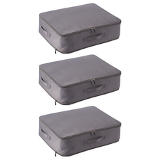 KIDS PARK 棉被收納袋 中號, 3個, 灰色