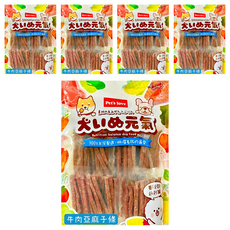 Pet's love 元氣犬 零食量販包, 牛肉亞麻子, 390g, 5包