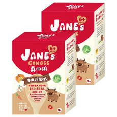JANE's CONGEE 真的粥 牛肉蔬果粥 4包, 600g, 2個