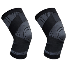 DIBOTE 迪伯特 專業透氣X型防護護膝 W3205-L, 2個, 黑色