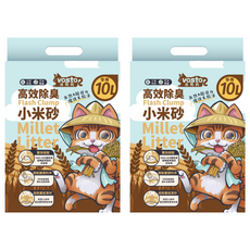 A vosto 高效除臭小米砂 3kg, 2個, 天然香