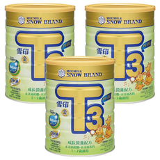 SNOW 雪印 成長營養配方奶粉 金T3 PLUS 1~7歲, 900g, 3罐