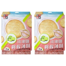 AJI OKASHI 味覺百撰 玫瑰鹽檸檬薄餅, 261g, 2袋