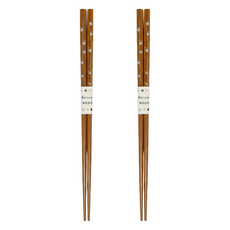 日本製 印花木筷, 藤蔓 咖啡色, 1雙筷子, 2組