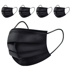 Pro World Cup 拋棄式特大口罩, 黑色, 100片, 5個