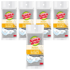 3M Scotch-Brite 百利 日系3層海綿菜瓜布 細緻柔刷, 5個, 1個裝, 灰色