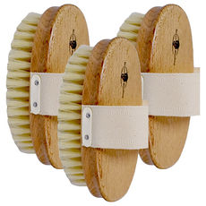 B&W 珀薇 白豚鬃桑拿SPA沐浴清潔刷 德國製, 3個