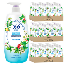 566 潤澤抗菌香氛潤髮乳 白麝香, 800g, 36瓶
