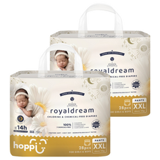 hoppi 皇家系列 嬰兒褲型尿布 15kg以上, XXL, 56片