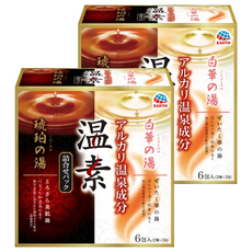 Hakugen Earth 白元 日本溫素 鹼性湯泉粉 琥珀與白華, 240g, 2個