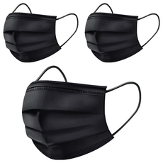 Pro World Cup 拋棄式特大口罩, 黑色, 100片, 3個