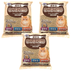 LIFELEX 天然貓砂 日本製, 檜木, 14L, 3袋