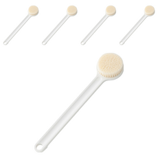 日式長柄洗澡刷 34.5 x 7 x 2.5cm, 白色, 1入, 5支