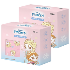 ONEDER 旺達棉品 冰雪奇緣系列兒童立體口罩 滿版, 混和顏色, 2個, 15片