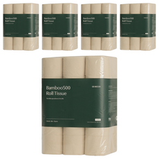 DEARCUS Bamboo500 天然紙漿3層捲筒衛生紙, 5個, 30捲, 30m