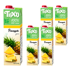 Tipco 100%鳳梨汁, 970ml, 5個