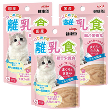 AiXiA 幼貓離乳主食餐包1號, 40g, 3個, 鮪魚 + 雞