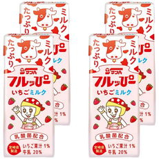 農協 日向 夏草莓牛奶, 200ml, 4個