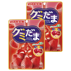 UHA 味覺糖 草莓軟心糖, 55g, 2個