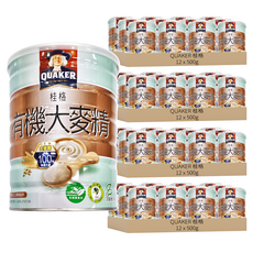 QUAKER 桂格 有機大麥精, 大麥, 500g, 48罐