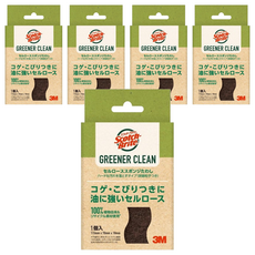 3M Scotch-Brite 百利 天然木漿棉菜瓜布 強力去汙, 再生纖維, 5個, 1個裝